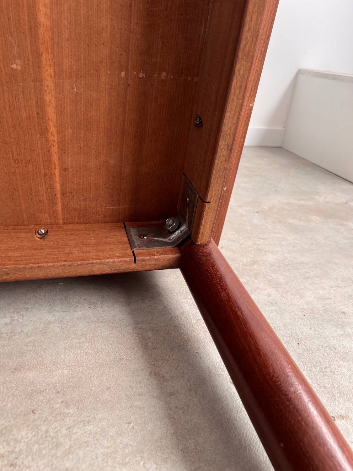 Old Scandinavian design rectangular teak table from the 60s vintage