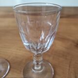 Set of 2 small antique liqueur glasses