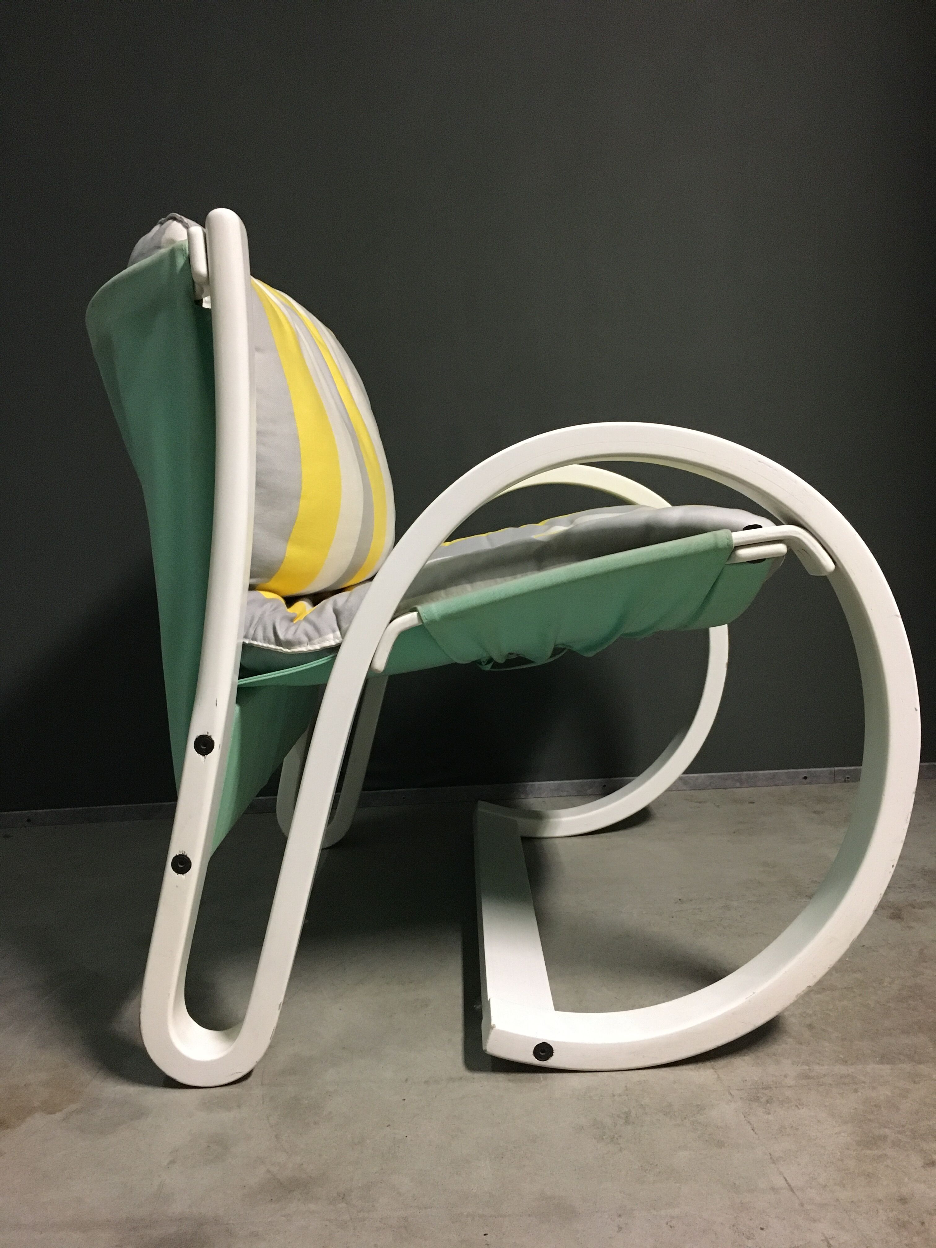 Chaises longues italiennes en contreplaqué années 1980