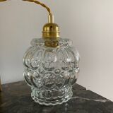 Walking lamp with vintage glass globe