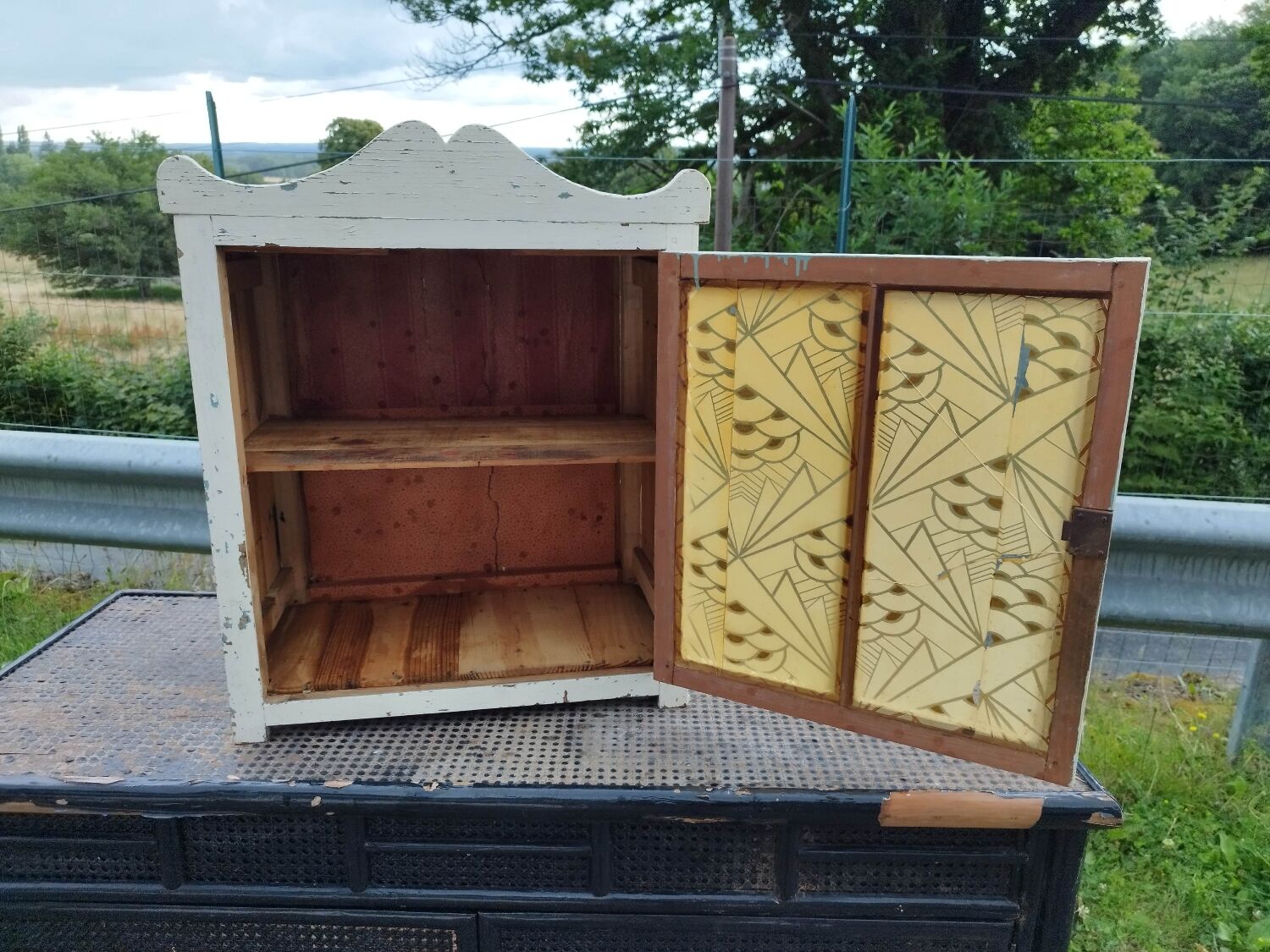 Old glass cabinet pharmacy cabinet