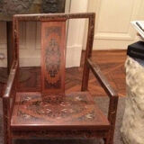 Lacquer armchair Coromandel China 19th century