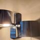 Spage age stainless steel wall light with two lights, 1970.