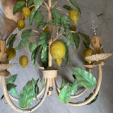 Painted metal chandelier