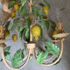 Painted metal chandelier