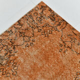 5x9 brunt orange classic turkish rug, 151x266cm