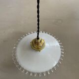 Antique opaline pendant light