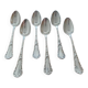 Christofle - 6 small silver-plated coffee spoons model Chrysanthèmes
