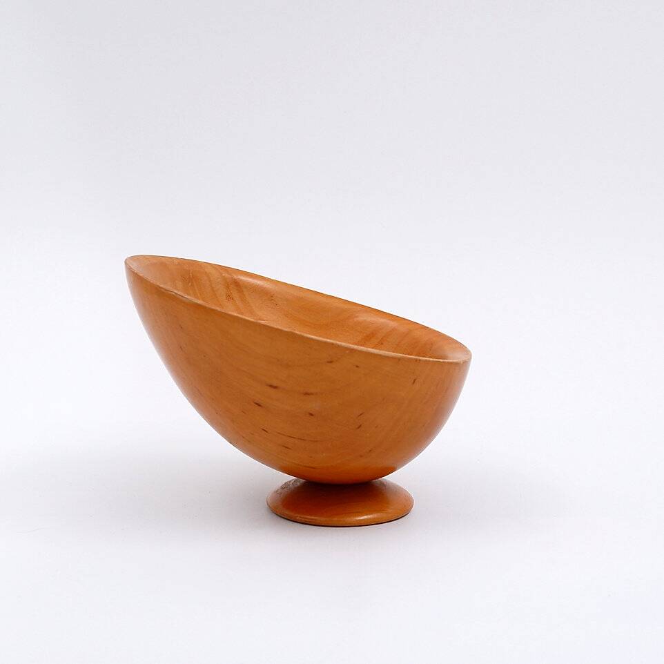 Massimo Iosa Ghini Twergi for Alessi Postmodern Wooden Bowl Memphis Style
