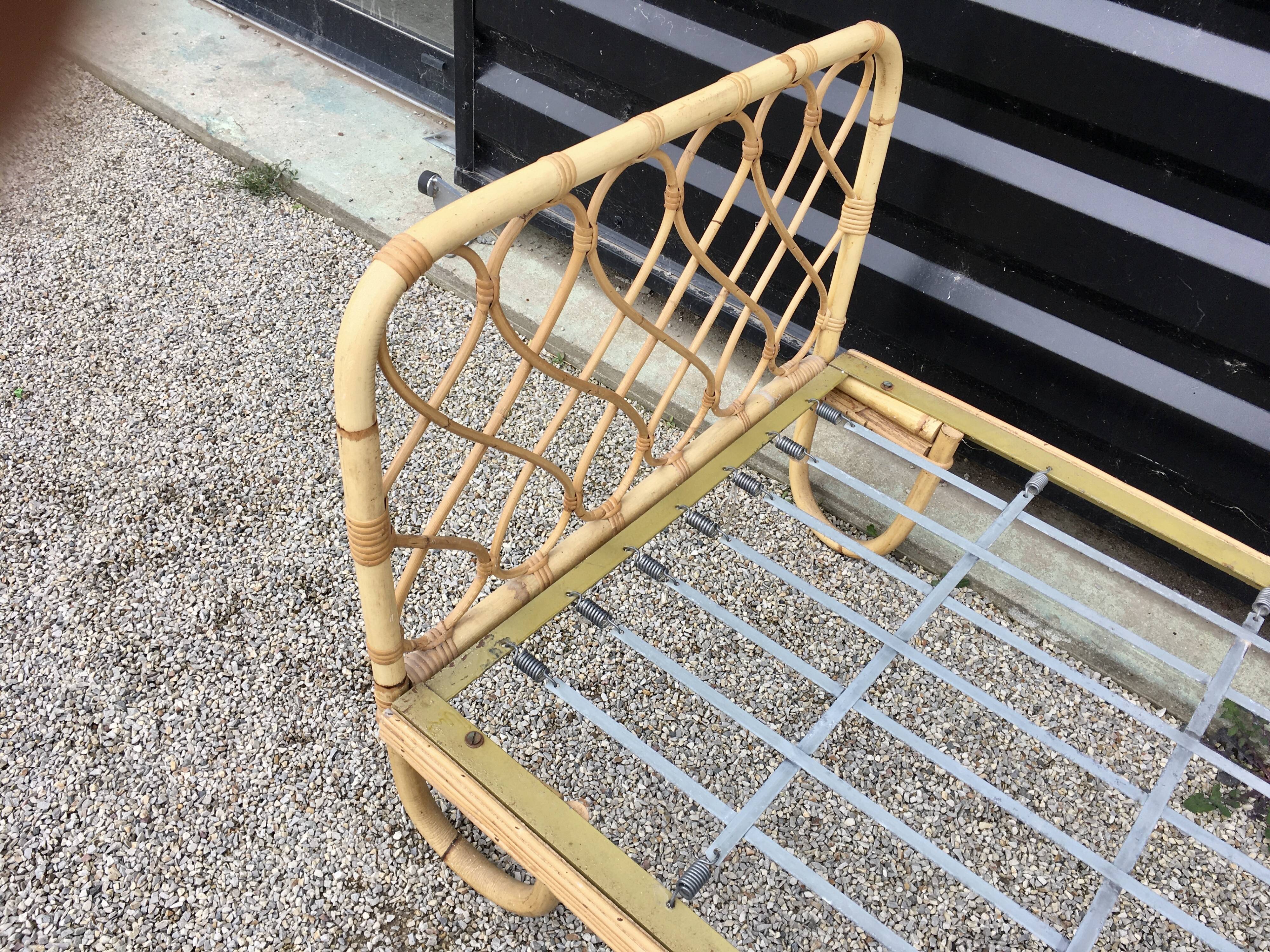 Bamboo and rattan bed