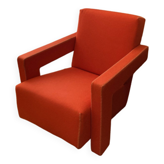 Fauteuil Utrech par Cassina rouge orangée