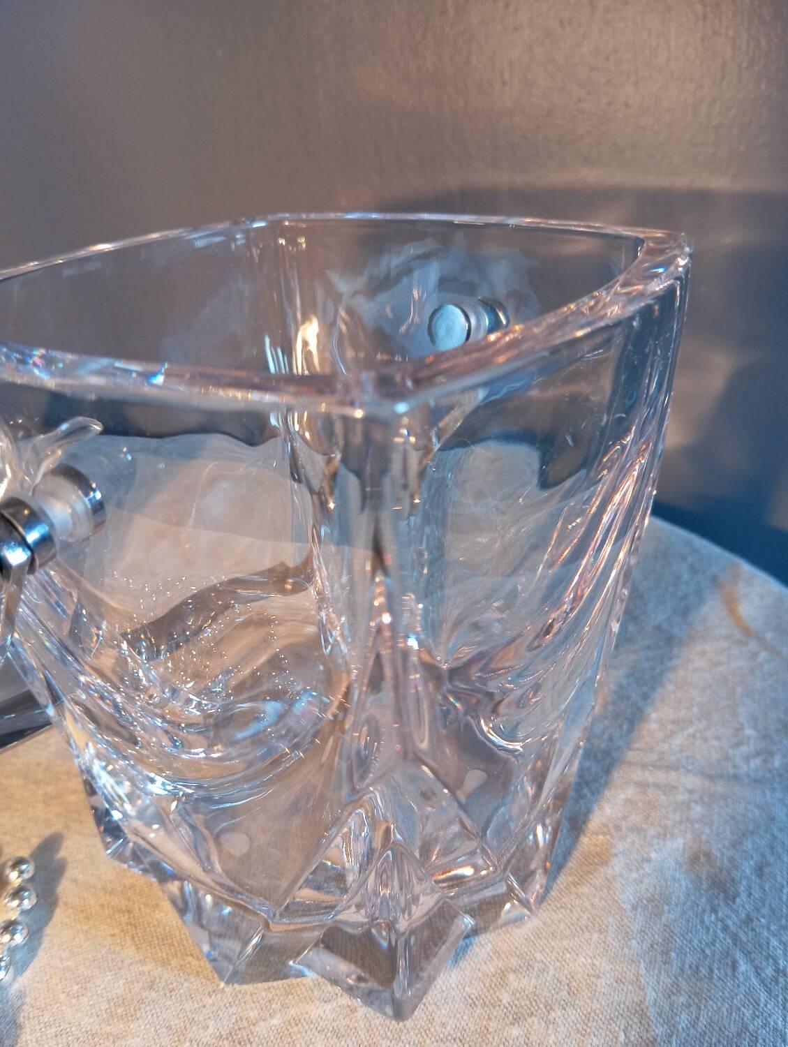 Crystal ice bucket from Sèvres, France
