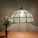 Suspension abat-jour vintage en nacre verte