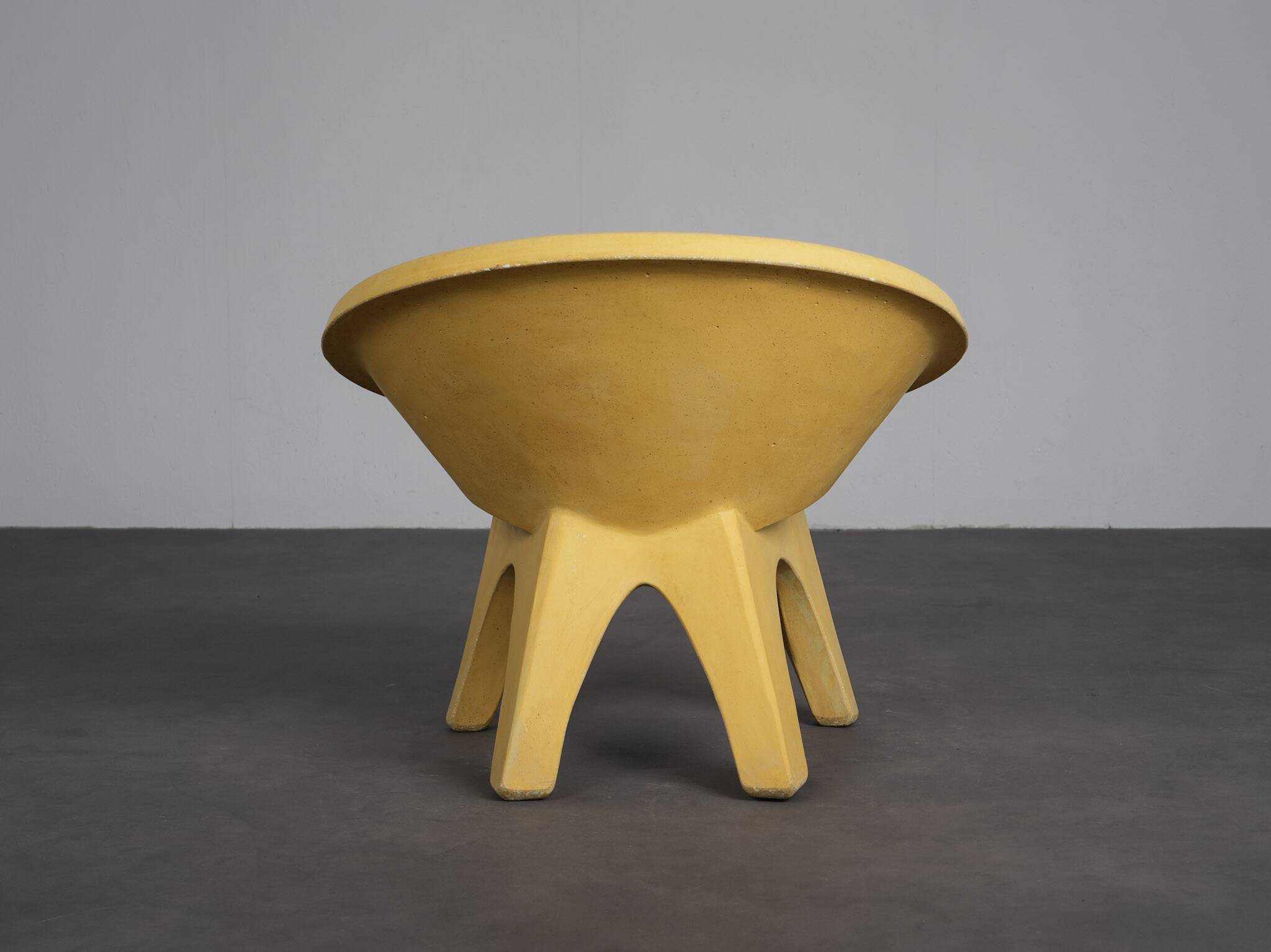 Rare pair of sculptural concrete lounge chairs, Italy, 1960s