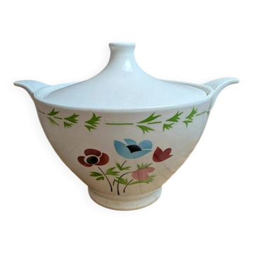 Soupière ancienne en terre de fer Digoin Sarreguemines – Modèle Poupette – Vintage