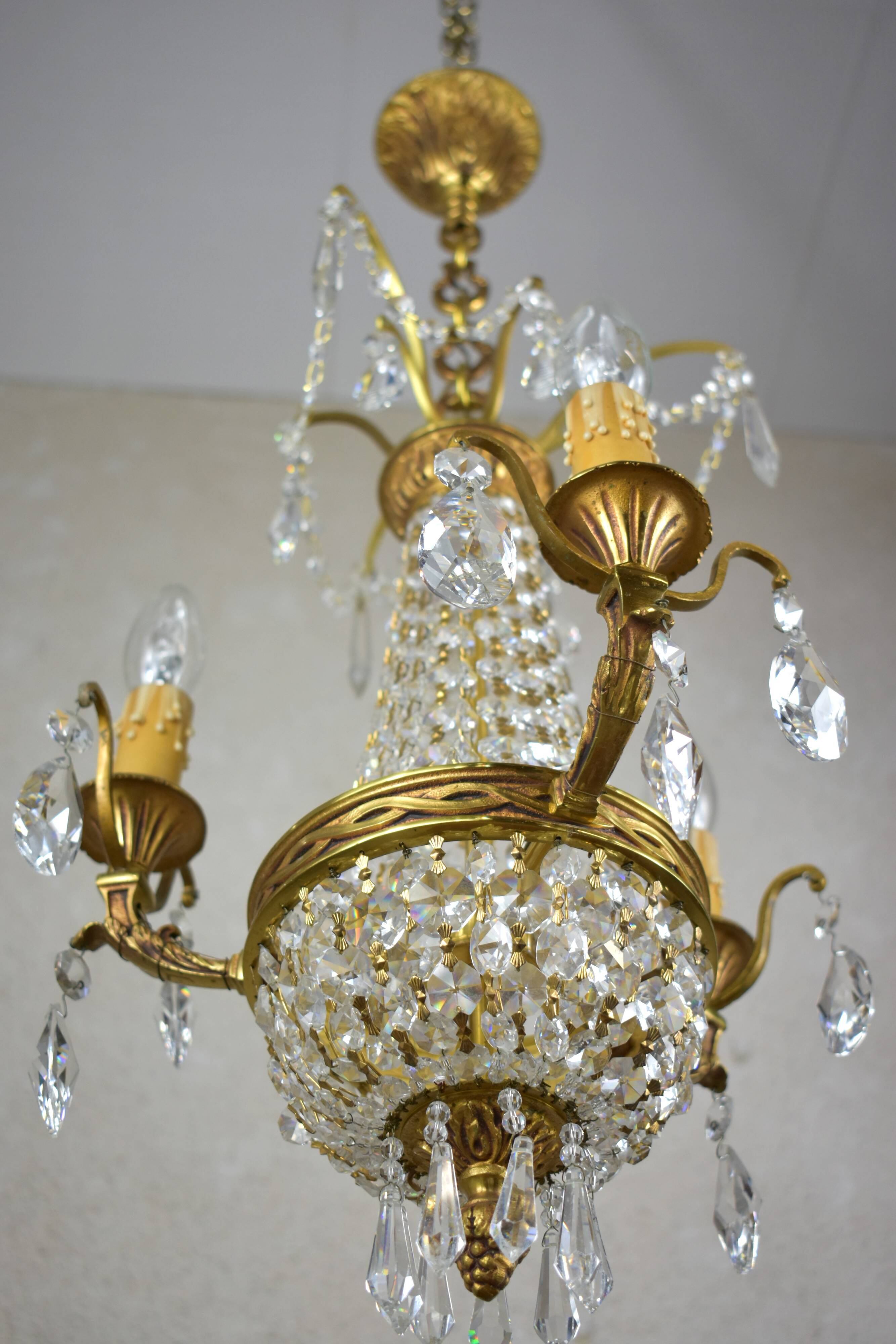 Beautiful chandelier with tassels.