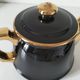 Vintage black and gold teapot RIO – Art Deco style
