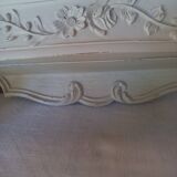 Wall console shelf empty pocket patinated linen