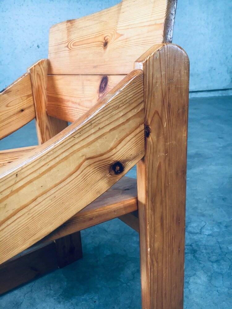 Set of Scandinavian Pine Side Chairs, Sweden, 1960s