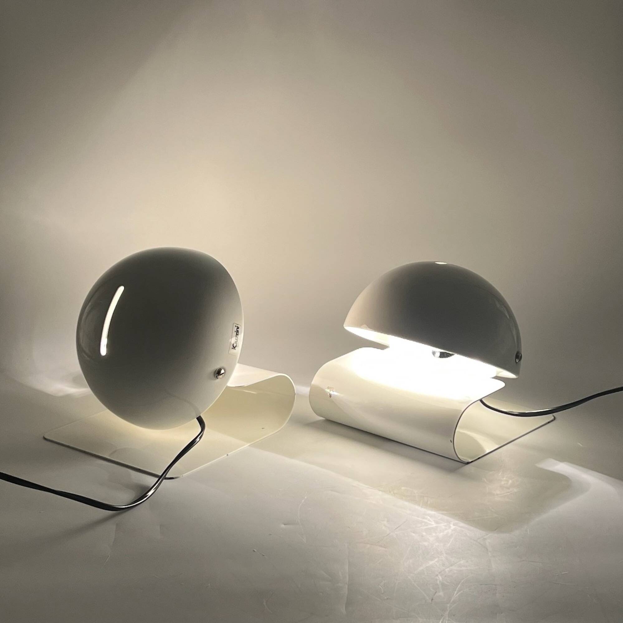 Pair of 'Bugia' Lamps by Giuseppe Cormio iGuzzini - Adjustable Space Age Italian Lights 1970s
