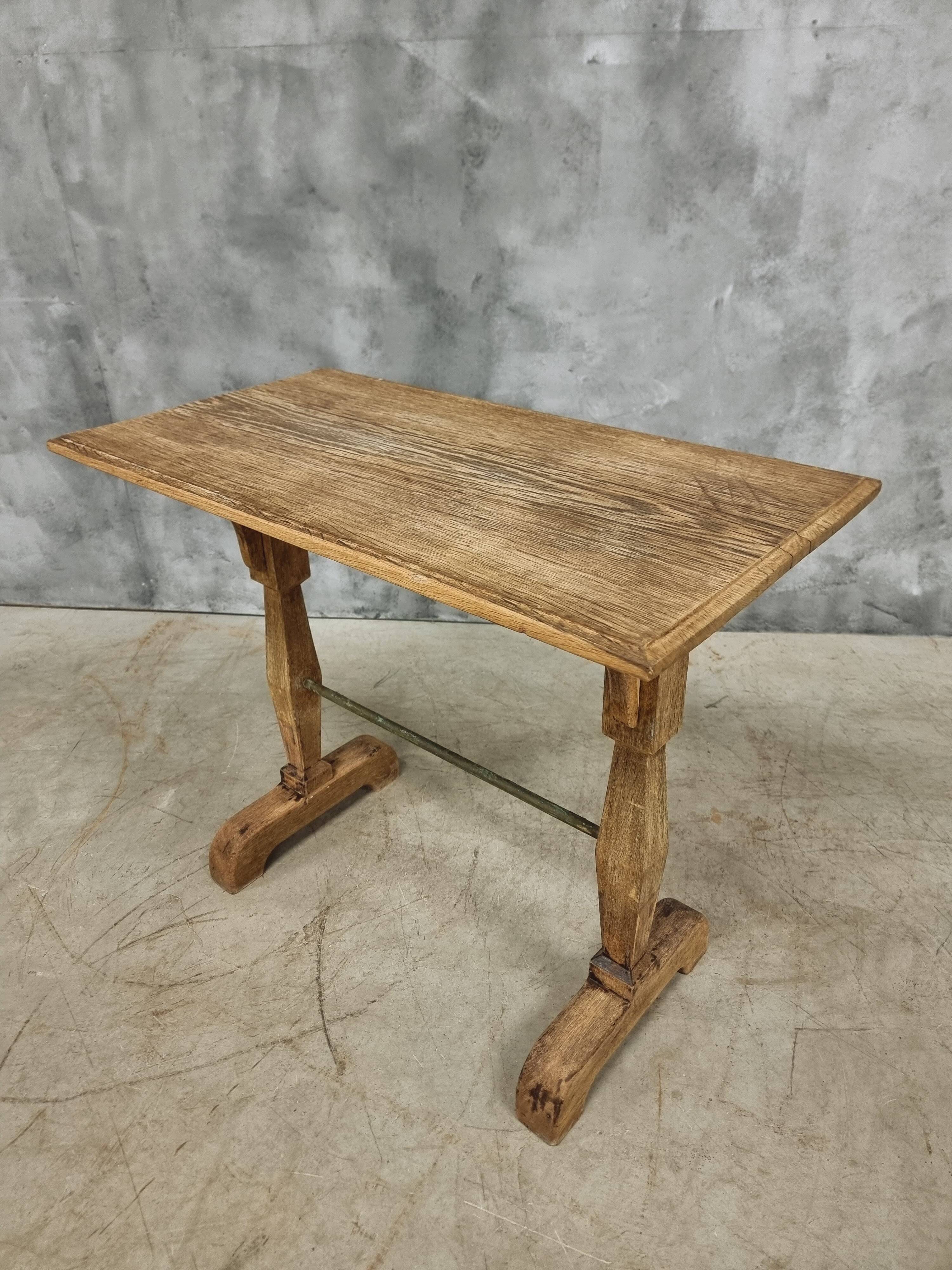 Antique French bistro table | 1920-1940 | Oak wood