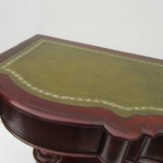 Mahogany and green leather console, 1860-70