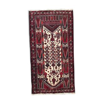 Old afghan belch carpet 102x187cm
