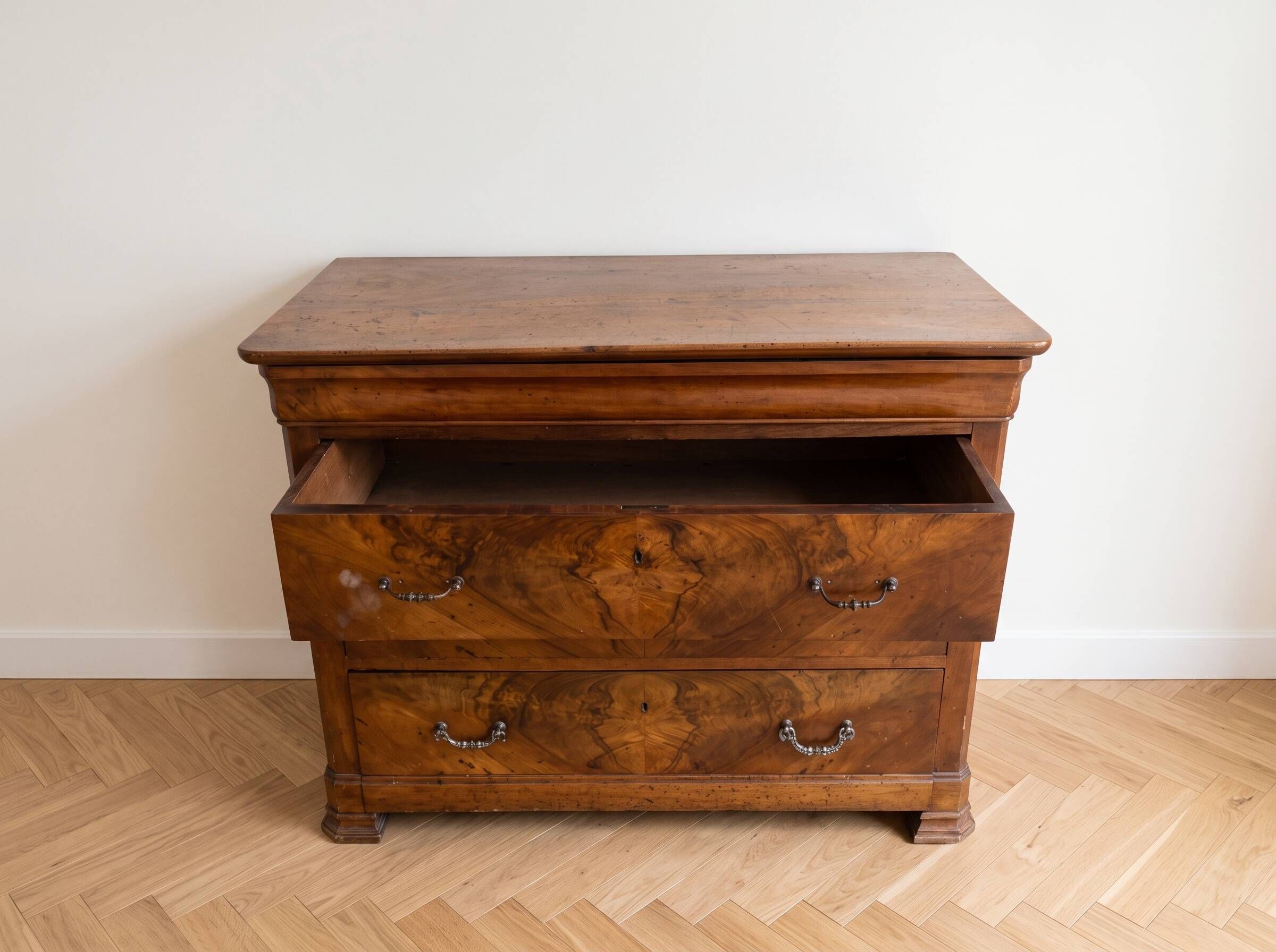 Antique walnut chest of drawers