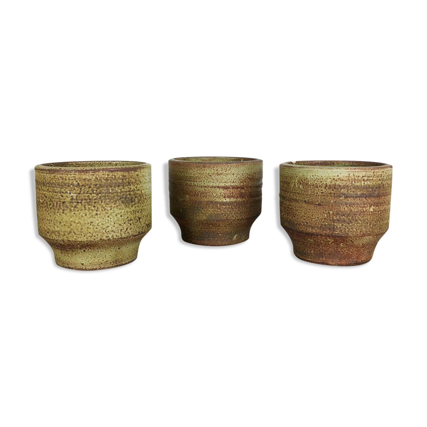Set of 3 ceramic studio pottery vases by Piet Knepper for Mobach Netherlands 1970