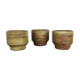 Set of 3 ceramic studio pottery vases by Piet Knepper for Mobach Netherlands 1970