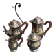 Coffee set in silver metal Orbrille hallmark