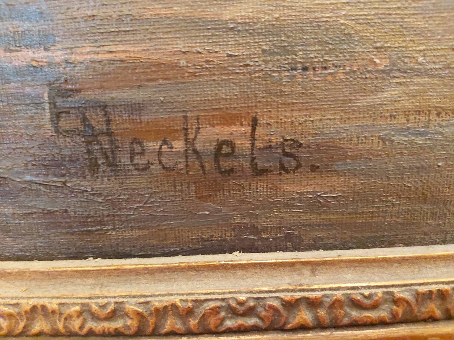 Marine painting, sailboat