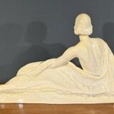 Sculpture “Young woman among flowers”, Odyv, Manufacture Berlot-Mussier, Art Deco
