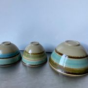 Lot of 3 scandinavian midcentury bowls in stoneware
