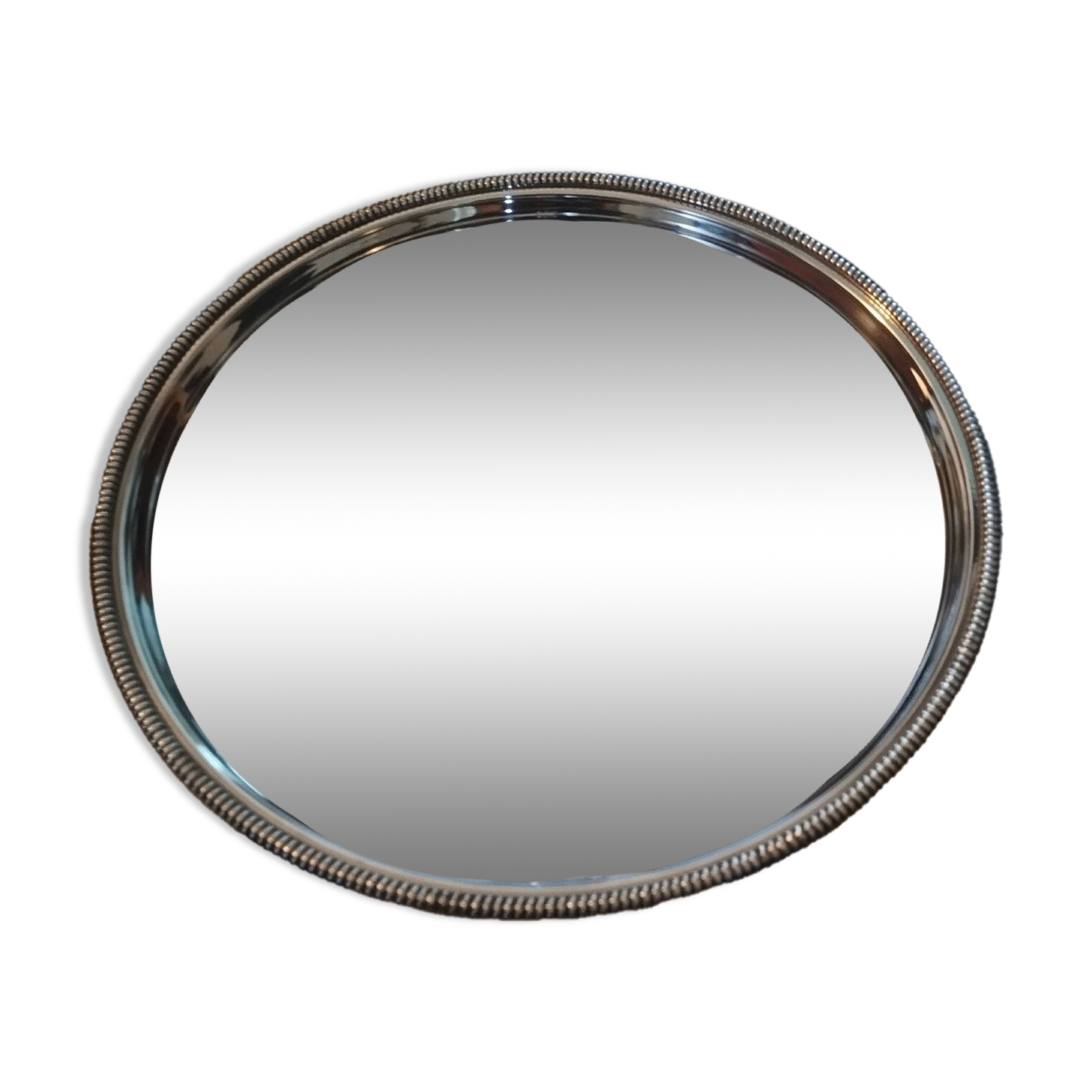 50s silver metal tray