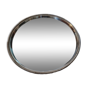 plateau en métal argenté