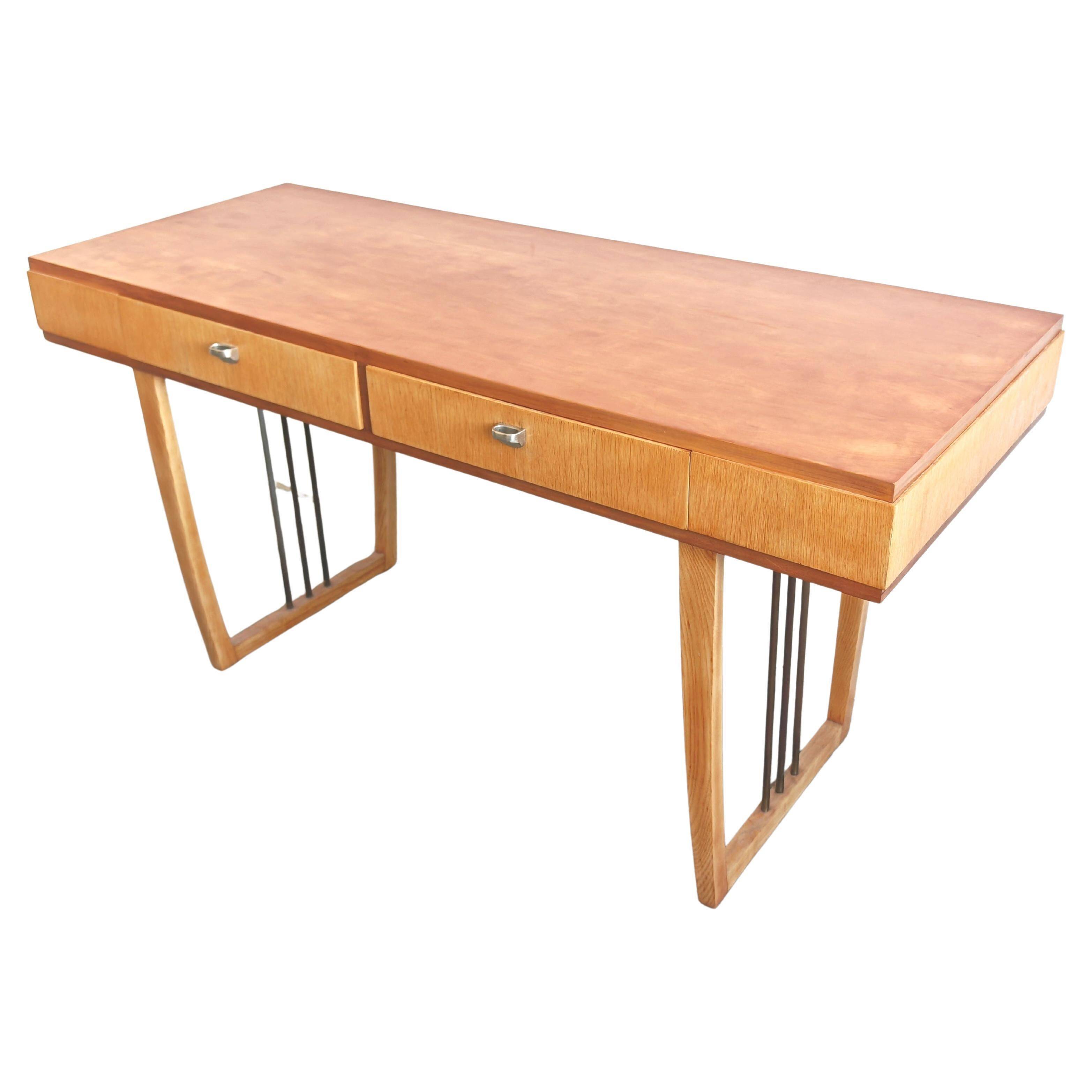 Mid Century Modern desk in ash and cherry, 1960s