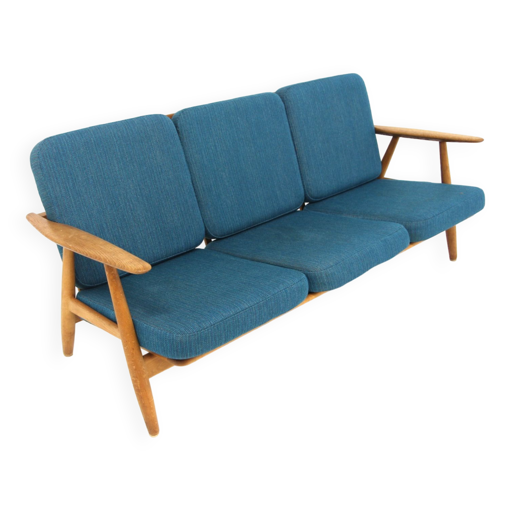 Scandinavian 3-seater sofa "Cigar chair GE 240" Hans J. Wegner, Denmark, 1960