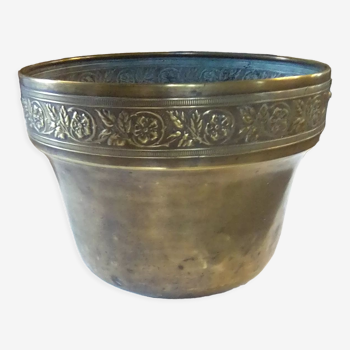 Old brass pot cache