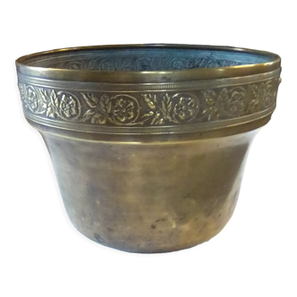 Ancien cache pot en laiton