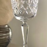6 crystal wine glasses, 1980