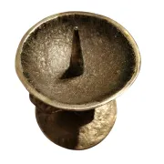 Vintage Brutalist Candle Holder in Solid Brass – Mid-Century Modern Design