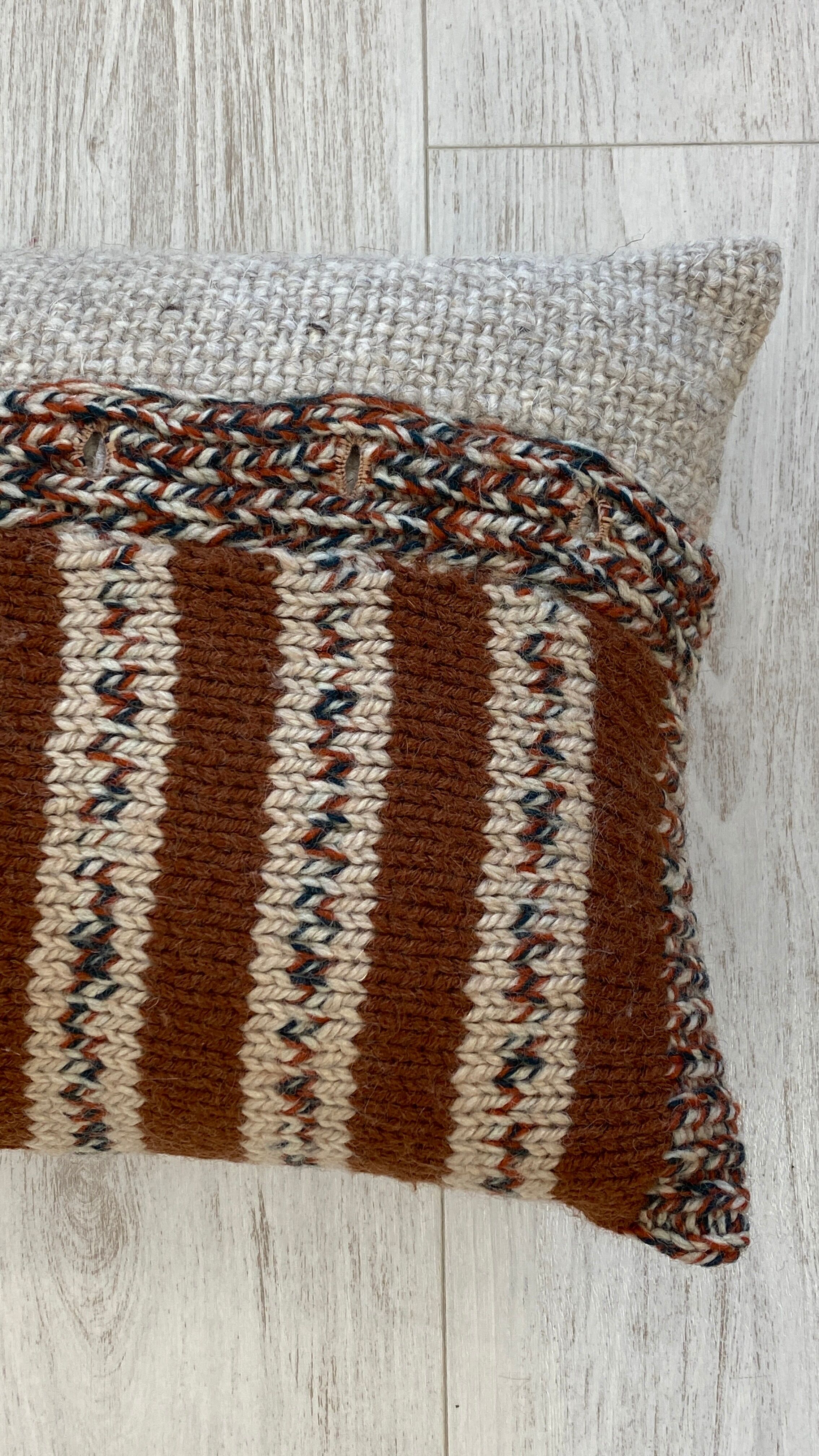 Lot de 2 coussins en tricot de laine