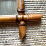 Vintage bamboo-style barber mirror