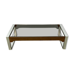 Table basse en alu chromé