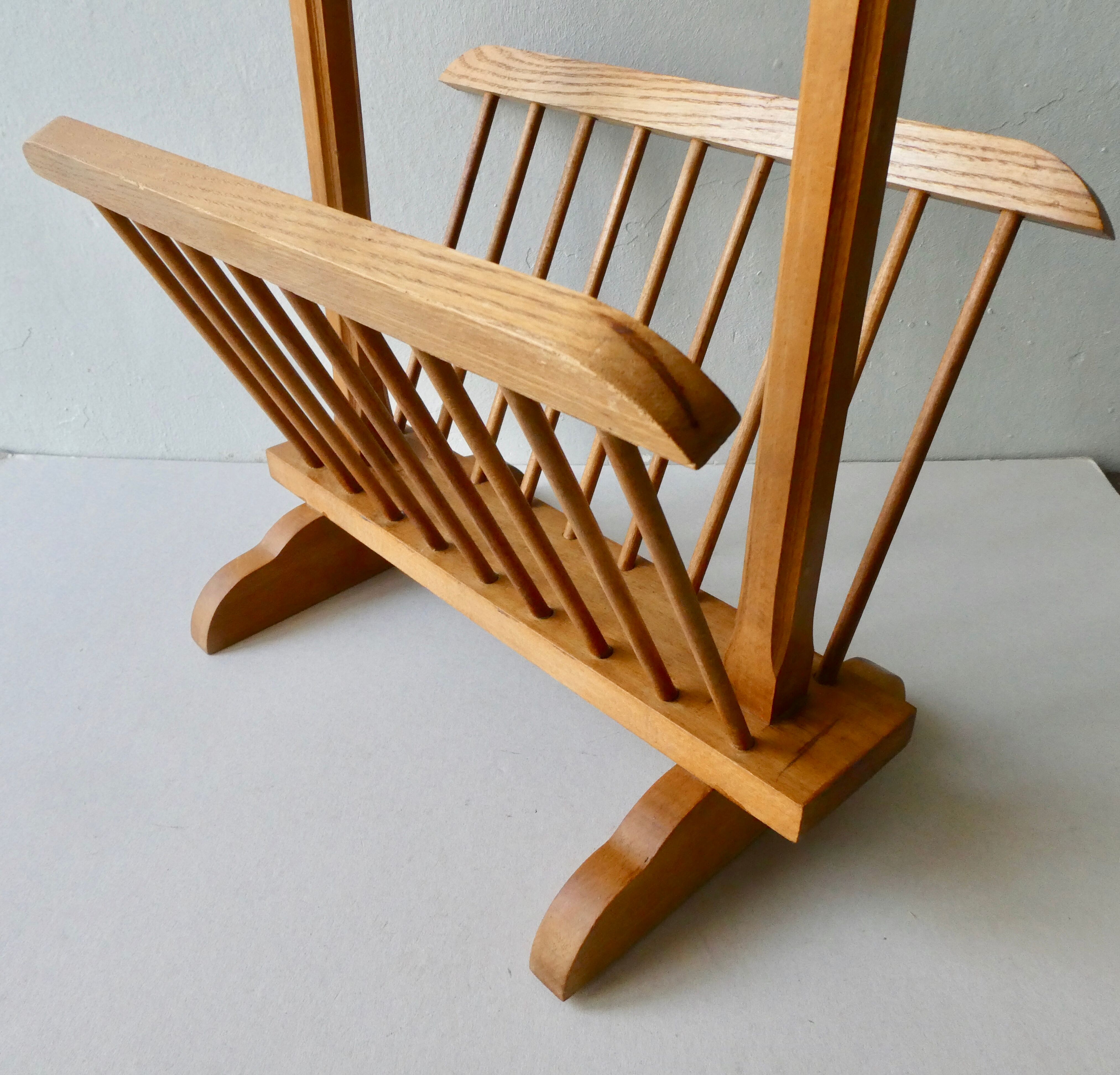 Light wood magazine door from the 60s