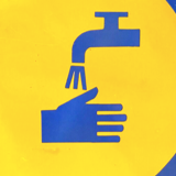 Wash your hands vintage european industrial enamel signs decoration