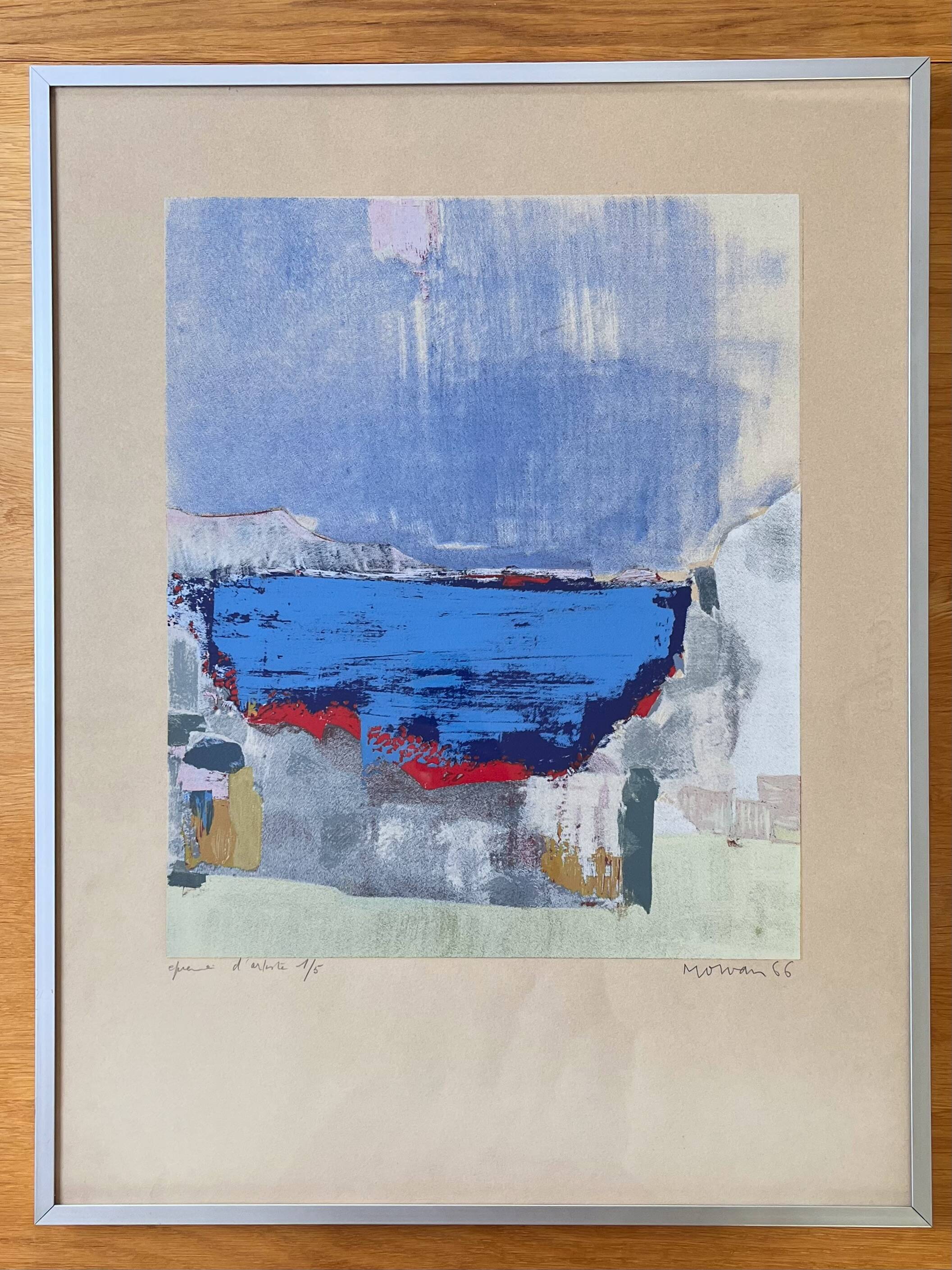 Mowan 1966 - Signed artist's proof - Abstract lithograph