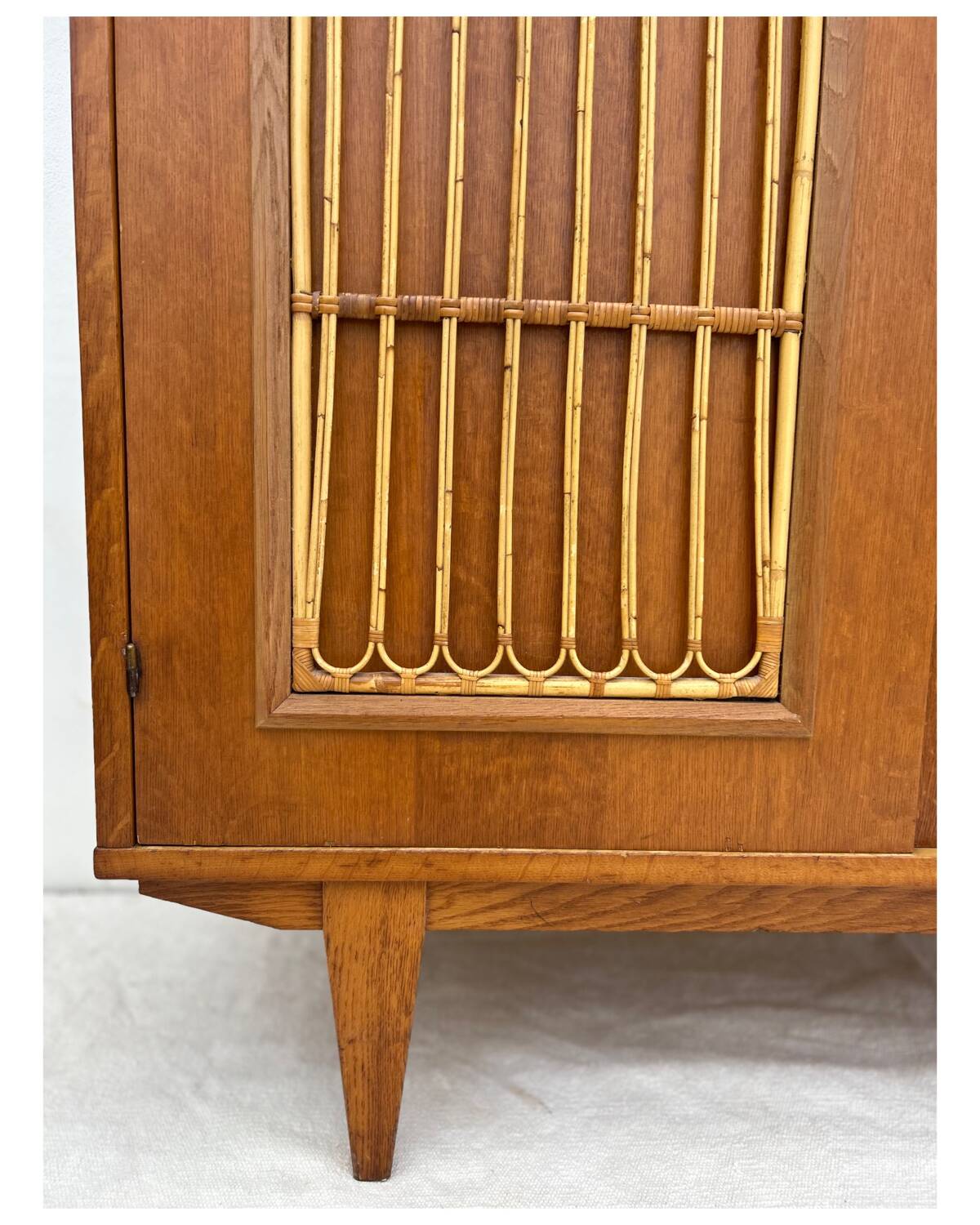 Vintage rattan cabinet