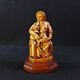 Virgin breastfeeding the Child Jesus and Saint John religious sculpture wood